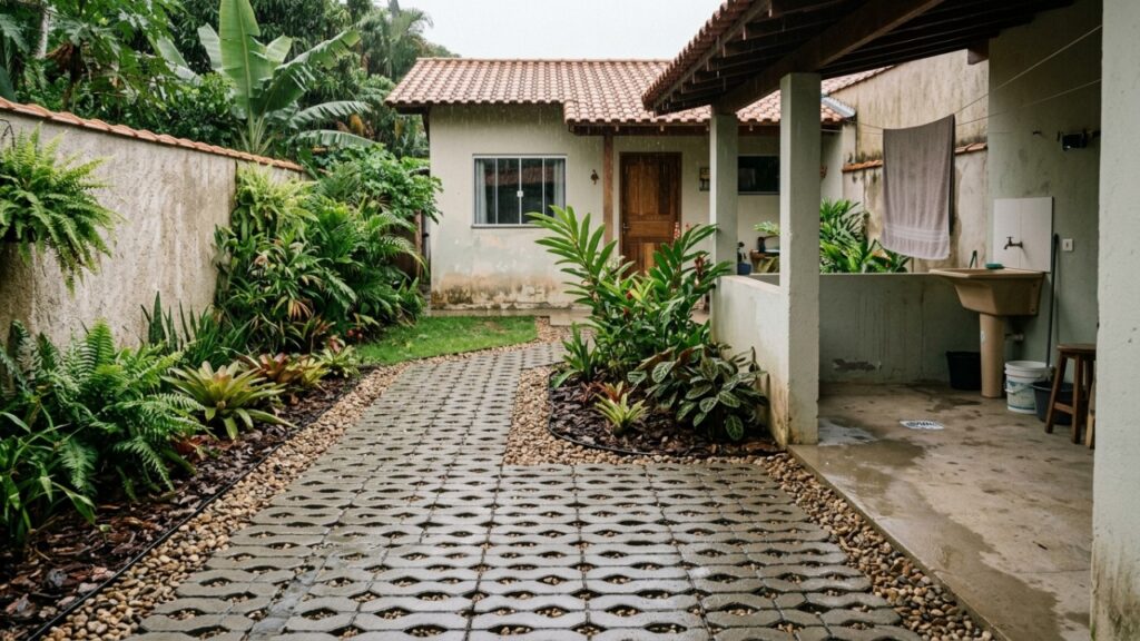 Diga adeus ao concreto no quintal: a tendência dos anos 70 volta com força e vira alternativa mais fresca, permeável e natural nas construções