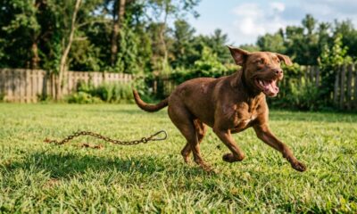 Cadela passou a vida inteira acorrentada, mas surpreendeu os socorristas ao continuar buscando carinho e confiança nas pessoas