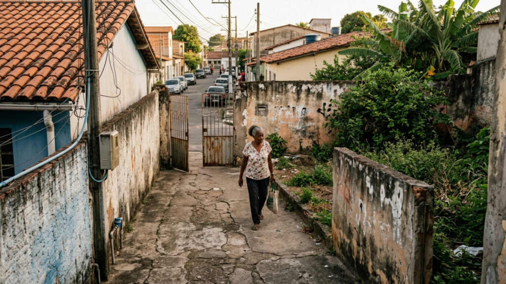 Homem compra terreno vazio, fecha o corredor usado pela família vizinha há décadas e deixa a casa sem saída para a rua