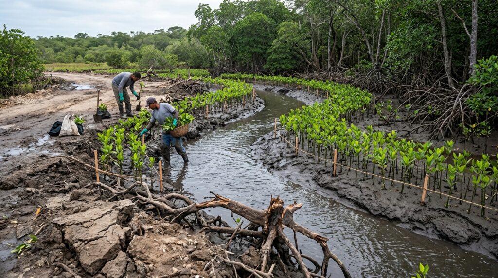 Homem de 74 anos abre uma estrada de 2 km dentro de um parque nacional só para chegar de carro ao ponto de pesca, destrói 19 mil metros quadrados de mangue e recebe multa de R$ 145 mil mais a ordem de recuperar tudo por conta própria