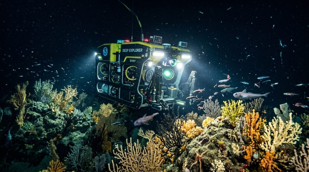 Robô enviado às profundezas do Oceano Pacífico encontra uma colônia gigantesca com milhões de corais distribuídos por uma área de 300 quilômetros quadrados