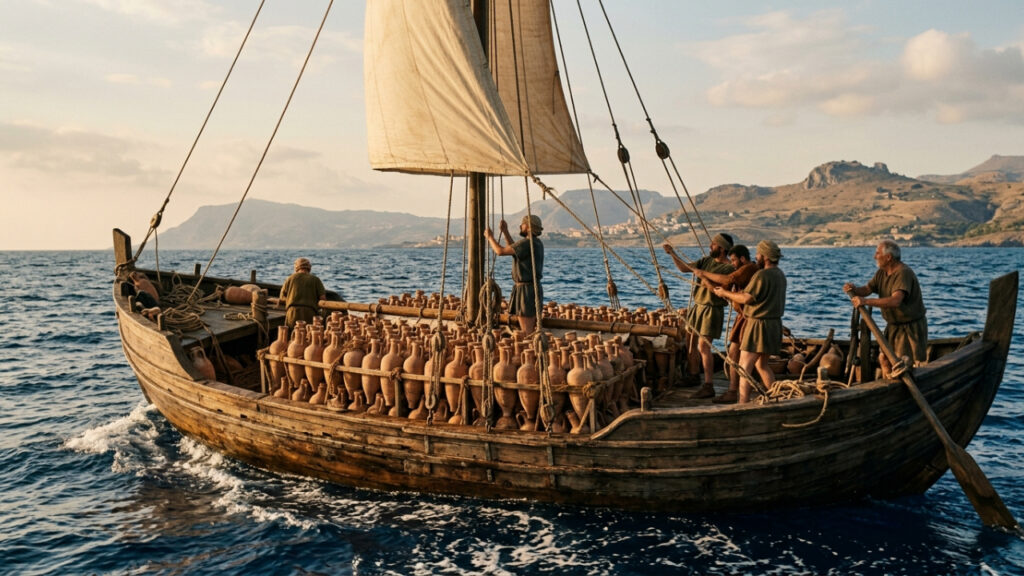 Navio romano naufragado há mais de 2 mil anos é encontrado no fundo do mar com cerca de 100 ânforas usadas para transportar vinho
