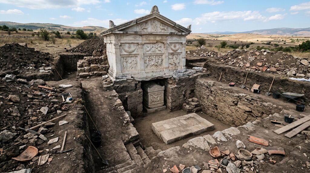 Câmara Funerária Romana De 6 Toneladas É Encontrada Após Permanecer Selada Por Mais De 1.800 Anos Sob Um Antigo Monumento