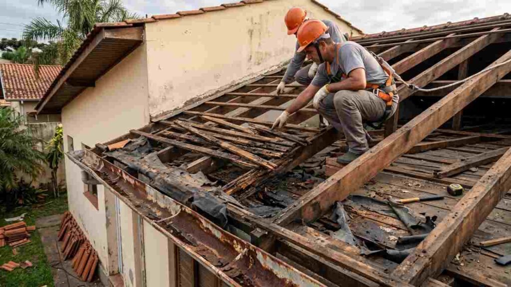 Quanto custa trocar o telhado de uma casa de 80 m² e quais gastos aparecem além das telhas