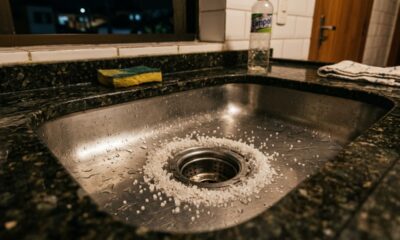 Colocar sal grosso no ralo da pia à noite antes de dormir: para que serve e por que fazer isso afasta as baratas