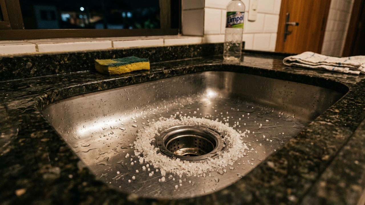 Colocar sal grosso no ralo da pia à noite antes de dormir: para que serve e por que fazer isso afasta as baratas