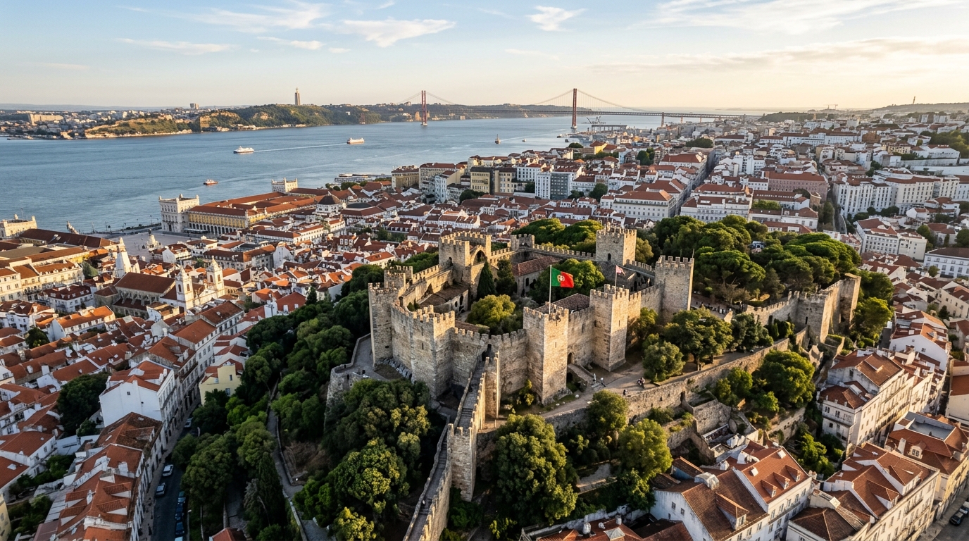 Construído no século XII para defender a região de ataques e controlar importantes rotas comerciais, o Castelo de São Jorge tornou-se um dos maiores símbolos de Portugal e da história medieval europeia