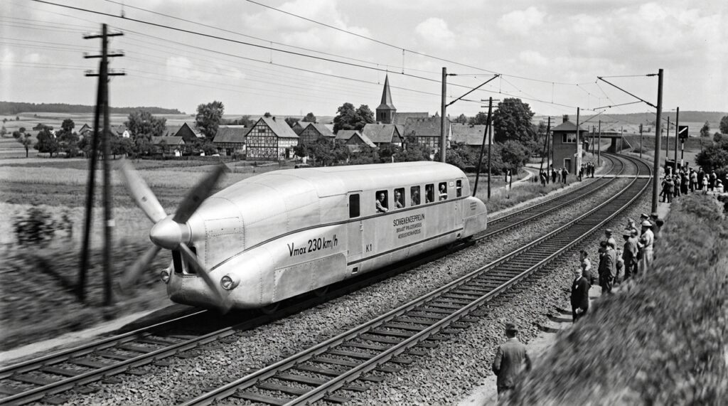 Em 1931, engenheiro alemão criou trem com hélice de avião e bateu recorde mundial de 230 km/h