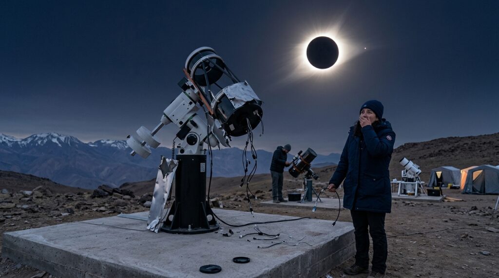 Após eclipse solar, instrumentos de astrofísicos avaliados em 50 mil euros são levados por desconhecidos