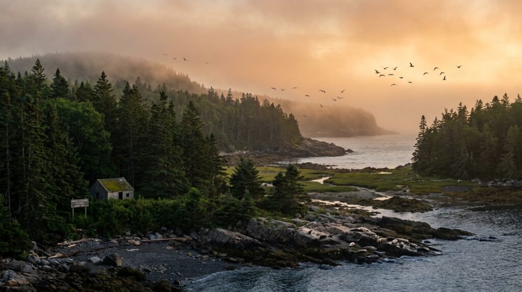 Em 1964, uma mulher de 27 anos comprou uma ilha abandonada de 7,3 hectares na costa do Maine e construiu uma pequena casa para morar sozinha; 22 anos depois, a ilha foi doada para se tornar um santuário de vida selvagem
