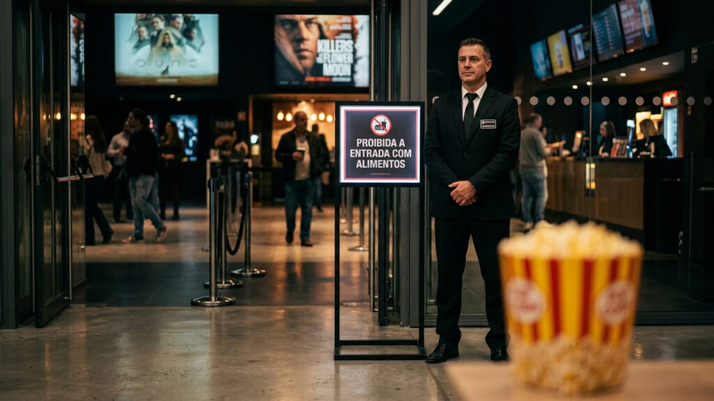 Segurança do cinema proibiu a sua garrafa de água da rua: por que a regra de barrar alimentos de fora do evento configura venda casada abusiva