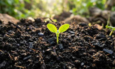 Enterrar carvão vegetal triturado com borra de café por sete dias antes de plantar a muda: a receita para criar o solo negro perfeito e fértil