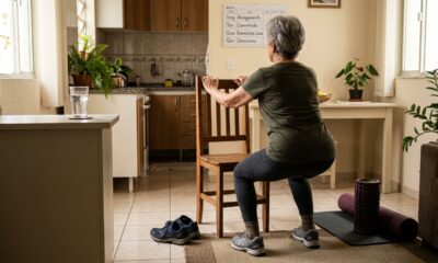 Os especialistas concordam: "Aos 60 anos, em vez de caminhar por 20 minutos, é muito mais eficaz fazer exercícios como agachamentos na cadeira ou flexões na bancada da cozinha."