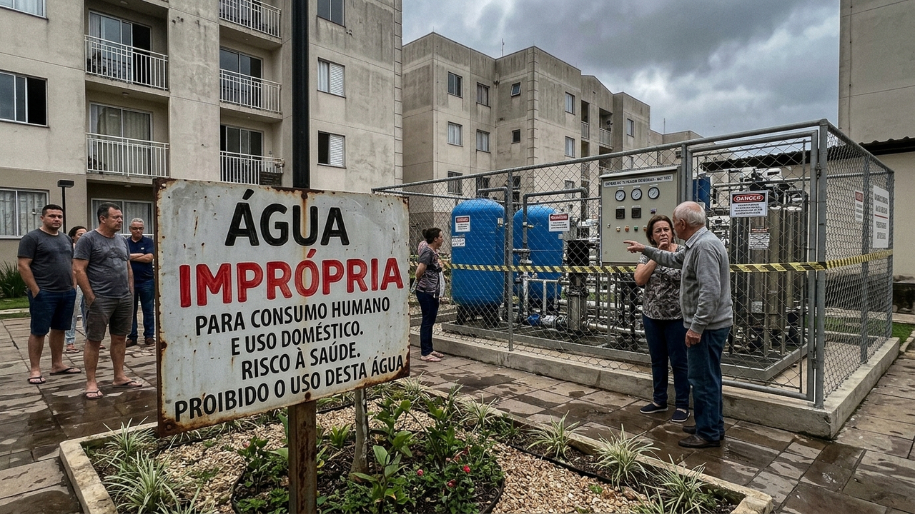 Condomínio gasta R$ 120 mil em poço próprio para baratear taxa, vigilância reprova a água após 1 mês e obra vira prejuízo milionário