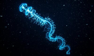 Nas profundezas do mar, criaturas luminosas que parecem saídas de um filme de ficção científica mostram que o oceano ainda guarda cenas quase inacreditáveis da natureza