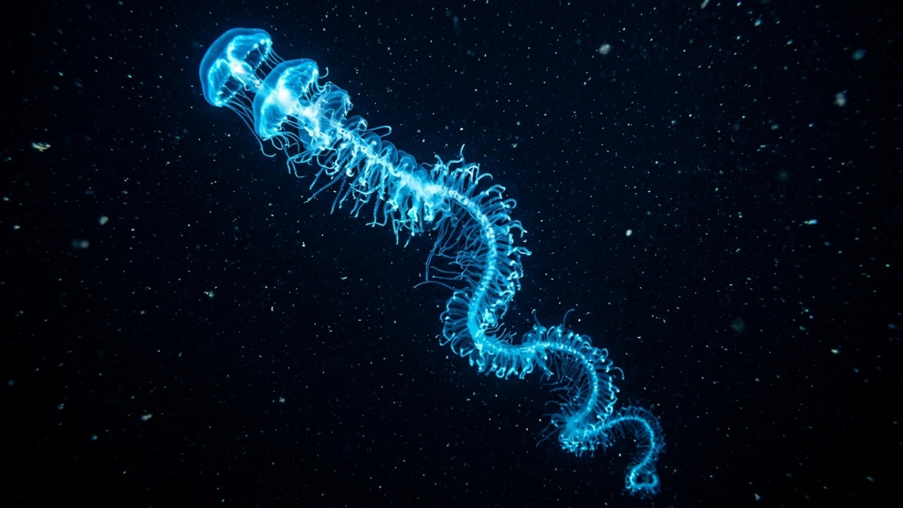 Nas profundezas do mar, criaturas luminosas que parecem saídas de um filme de ficção científica mostram que o oceano ainda guarda cenas quase inacreditáveis da natureza