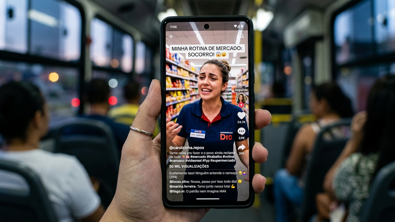 Funcionário grava vídeo no TikTok com críticas à rotina da empresa, atinge 50 mil visualizações e tem demissão por justa causa mantida pela Justiça