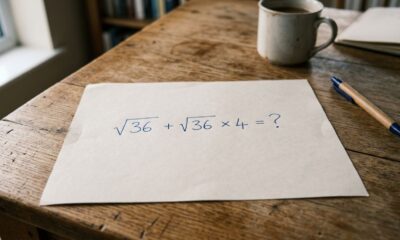 Você consegue resolver √36 + √36 × 4 sem calculadora?