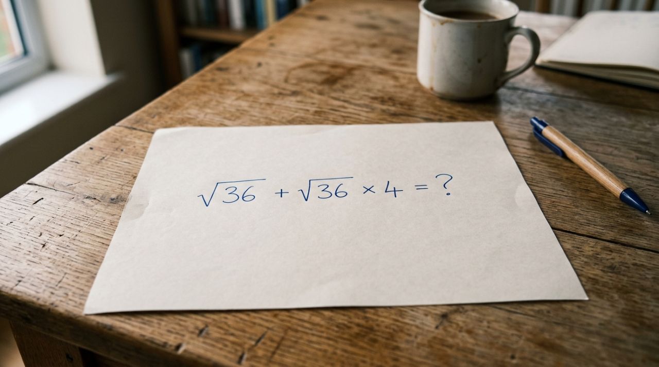 Você consegue resolver √36 + √36 × 4 sem calculadora?