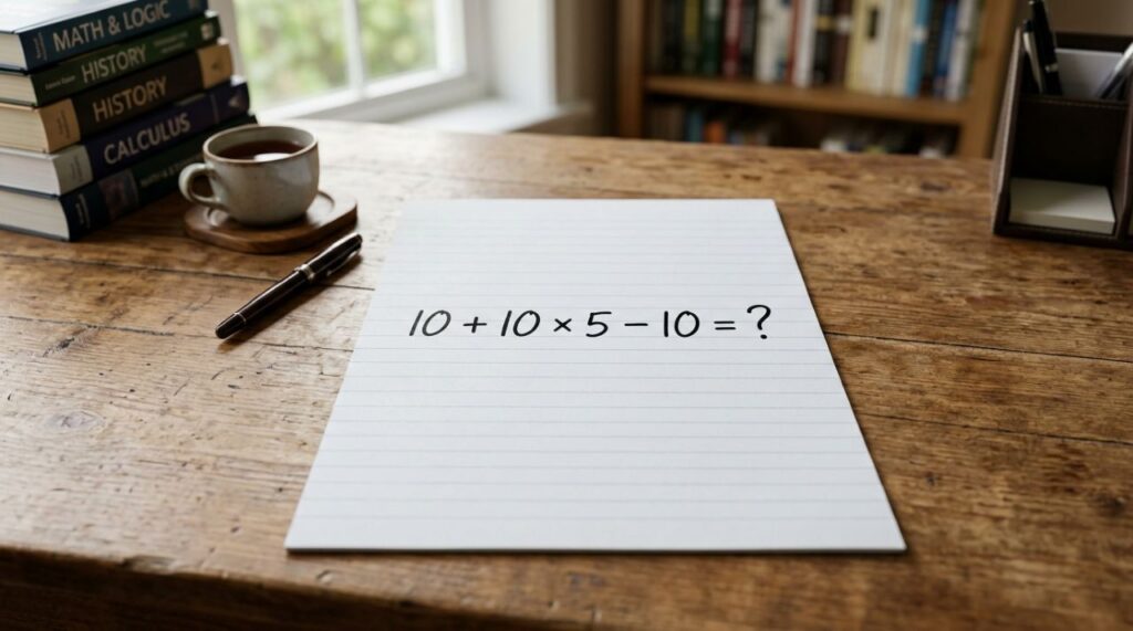 Parece conta de escola, mas muita gente erra: quanto dá 10 + 10 × 5 − 10?