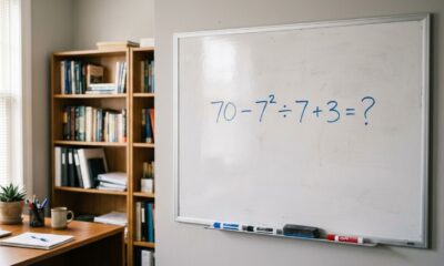 Qual é o resultado de 70 − 7² ÷ 7 + 3? Esta conta curta pode enganar quem resolve rápido demais