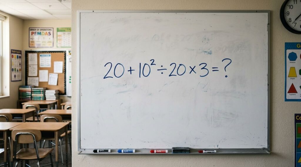 Se você resolver 20 + 10² ÷ 20 × 3 de cabeça, sua memória matemática está em dia