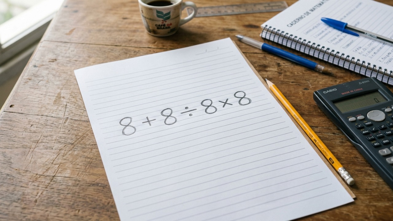 Você consegue resolver 8 + 8 ÷ 8 × 8 sem errar? A conta parece fácil, mas confunde até quem é bom em matemática