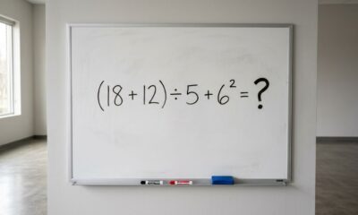 Você consegue resolver esta conta em menos de 30 segundos? (18 + 12) ÷ 5 + 6²