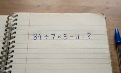 Sem calculadora: você consegue resolver 84 ÷ 7 × 3 − 11 em 30 segundos?