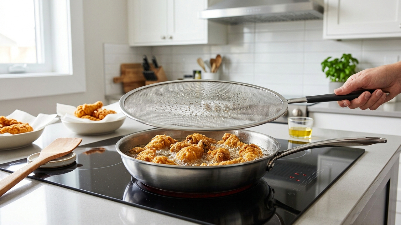 O segredo da fritura perfeita sem respingar óleo no fogão inteiro: a pitada de um ingrediente simples na panela que estabiliza a gordura