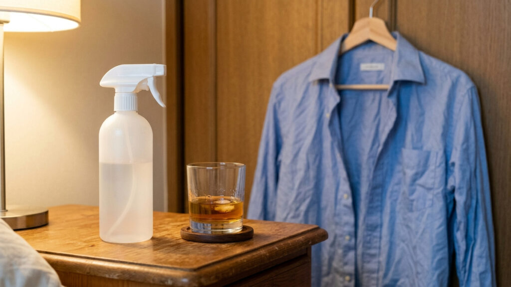 Mistura de amaciante com álcool líquido: para que serve o spray passa-fácil de R$ 2 que desamassa roupas penduradas no cabide em 5 minutos