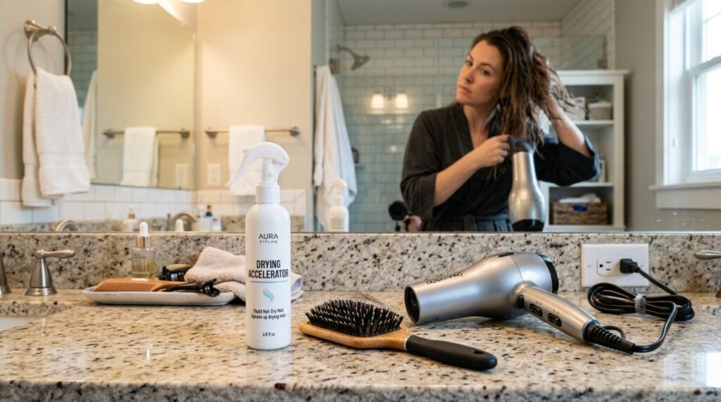 6 produtos que ajudam o cabelo a secar mais rápido, reduzem o tempo com o secador e agilizam a rotina nos dias corridos