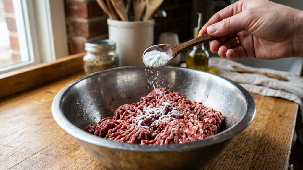 Bicarbonato de sódio na carne moída: o segredo de ouro das lanchonetes para deixar os hambúrgueres extremamente suculentos e macios na chapa