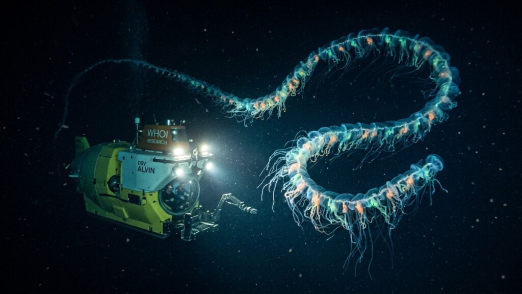 Nas profundezas do mar, criaturas luminosas que parecem saídas de um filme de ficção científica mostram que o oceano ainda guarda cenas quase inacreditáveis da natureza