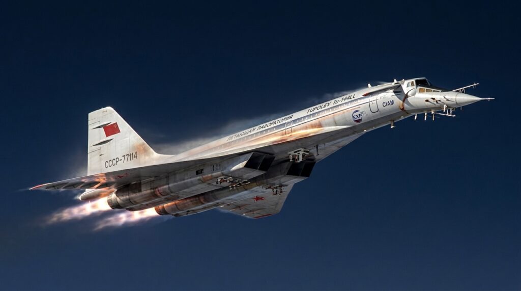 O Tupolev Tu-144 voou tão rápido que 70 empresários japoneses, com vontade de celebrar, reservaram um voo inteiro e depois correram até Mach 2 só para brindar, jantar e comemorar o Ano-Novo três vezes distintas por Tóquio, o Pacífico e Los Angeles
