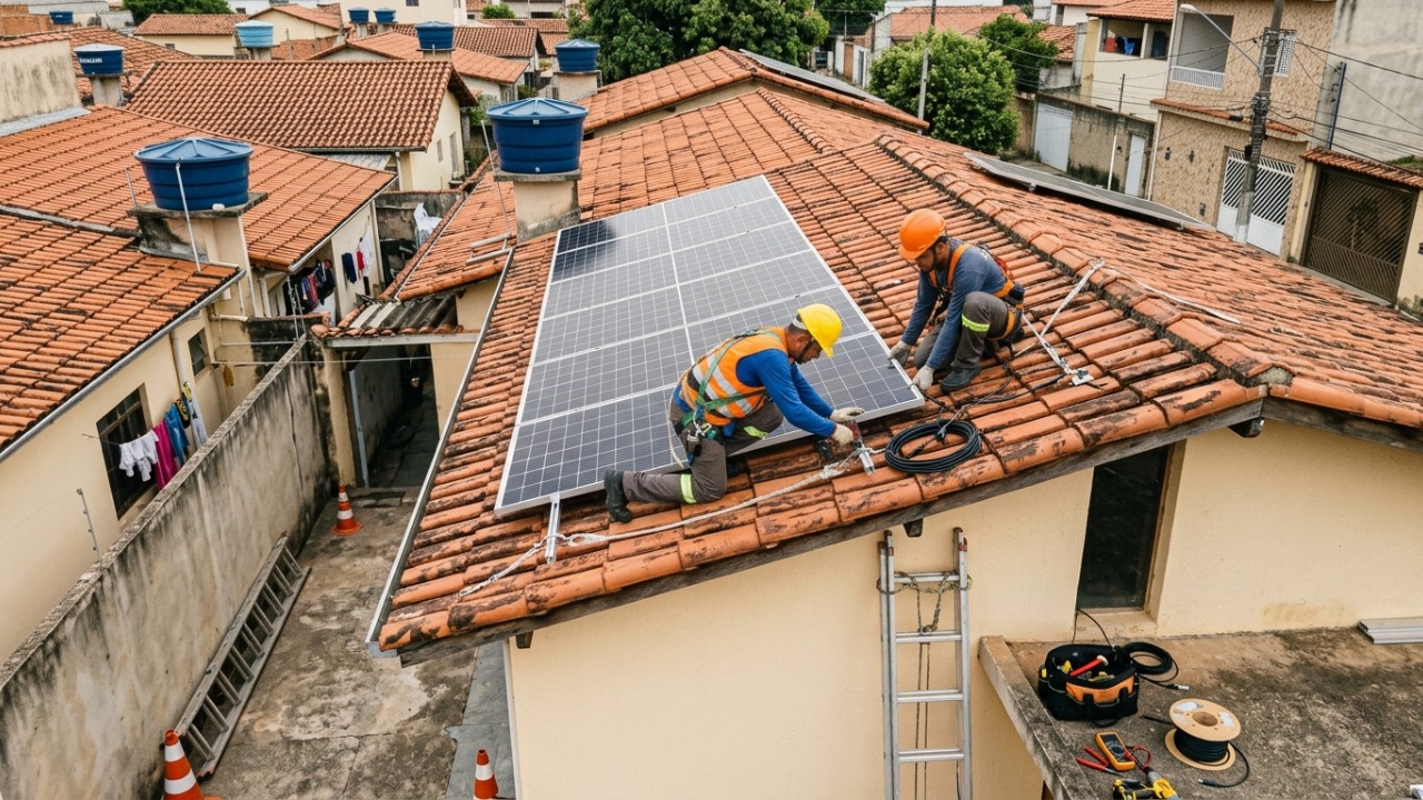 Quanto custa colocar 5 placas solares no telhado de uma casa e quais etapas mais pesam no orçamento da instalação