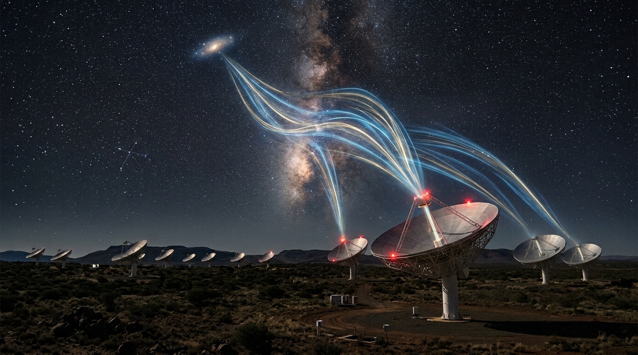 Astrônomos recebem um sinal laser de um objeto localizado a 8.000 milhões de anos-luz da Terra