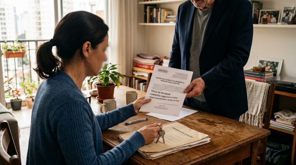 Inquilina mora há 6 anos no mesmo apartamento, o dono decide vender e ela descobre que tem direito de preferência na compra pelo mesmo valor oferecido a terceiros