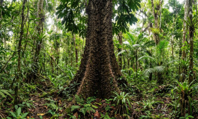A árvore que parece uma granada viva: o tronco é coberto de espinhos como agulhas e os frutos explodem atirando sementes a 250 km/h no ar
