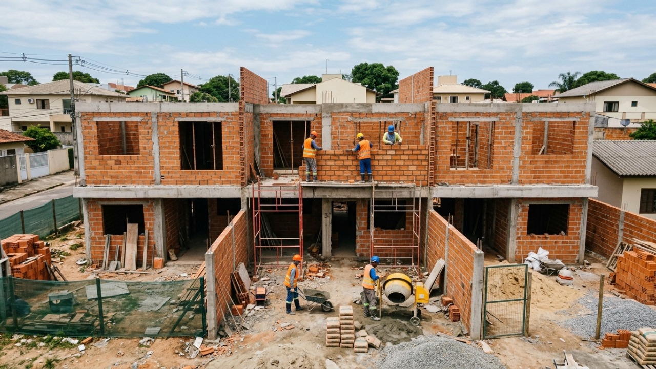 Quanto custa construir 3 casas geminadas de 50 m² no mesmo terreno e ter 3 aluguéis entrando todo mês