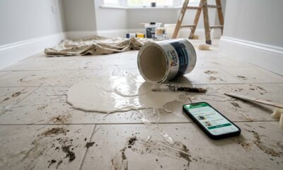 Cliente paga R$ 4.800 em pintura pelo aplicativo, o profissional derruba tinta no piso de porcelanato e a plataforma alega ser apenas intermediária até a Justiça dizer o contrário