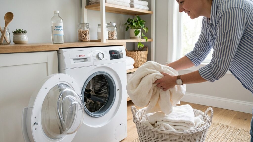 Colocar vinagre na máquina de lavar: para que serve esse truque simples e por que muita gente recomenda usar nas roupas