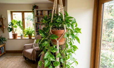 Essa folhagem exuberante é perfeita para varandas de apartamento: ela cria uma mini selva vertical, tolera vento e não exige sol direto