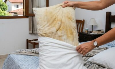 O que significa quando o travesseiro fica amarelado, mesmo com as fronhas sempre limpas e trocadas com frequência