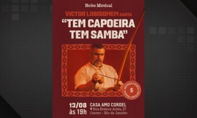 Victor Lobisomem apresenta show “Tem Capoeira Tem Samba” na Casa Amo Cordel