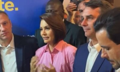 “Só atiram pedras em árvores que dão fruto”, diz Michelle ao lado de Flávio