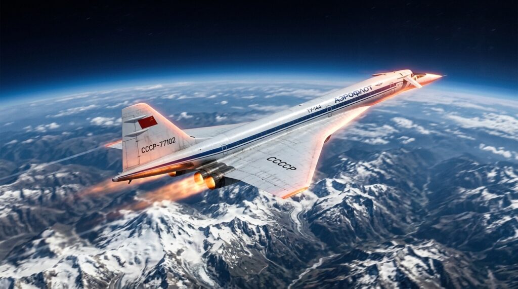 O Tupolev Tu-144 voou tão rápido que 70 empresários japoneses, com vontade de celebrar, reservaram um voo inteiro e depois correram até Mach 2 só para brindar, jantar e comemorar o Ano-Novo três vezes distintas por Tóquio, o Pacífico e Los Angeles