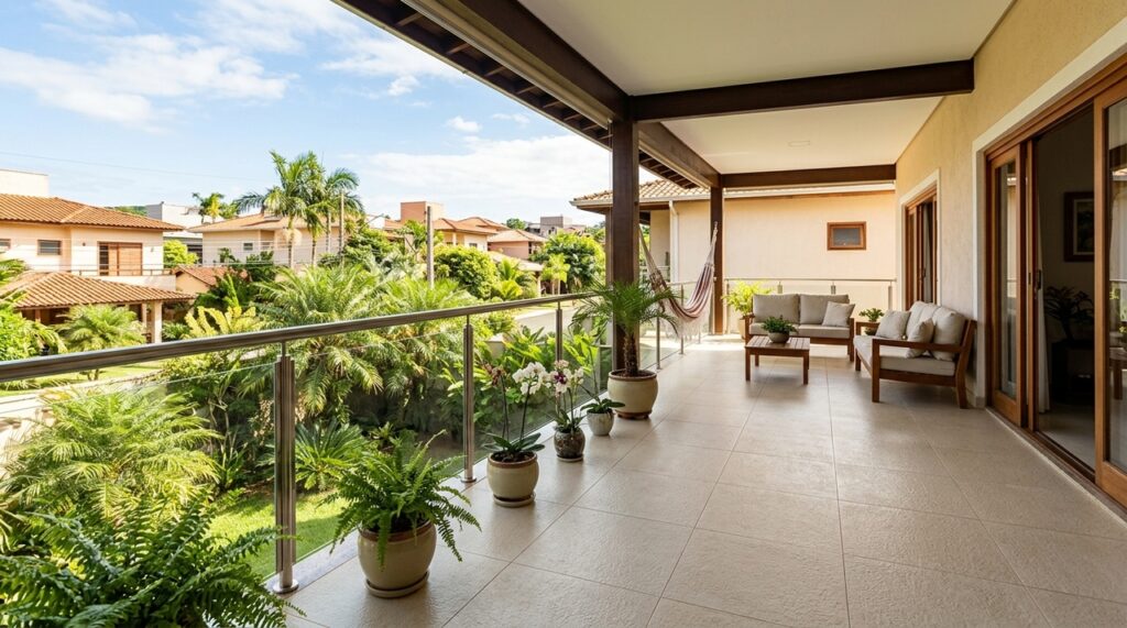 O que escolher para a varanda: porcelanato, deck de madeira ou pedra? A escolha certa depende de sol, manutenção e do quanto a área é usada