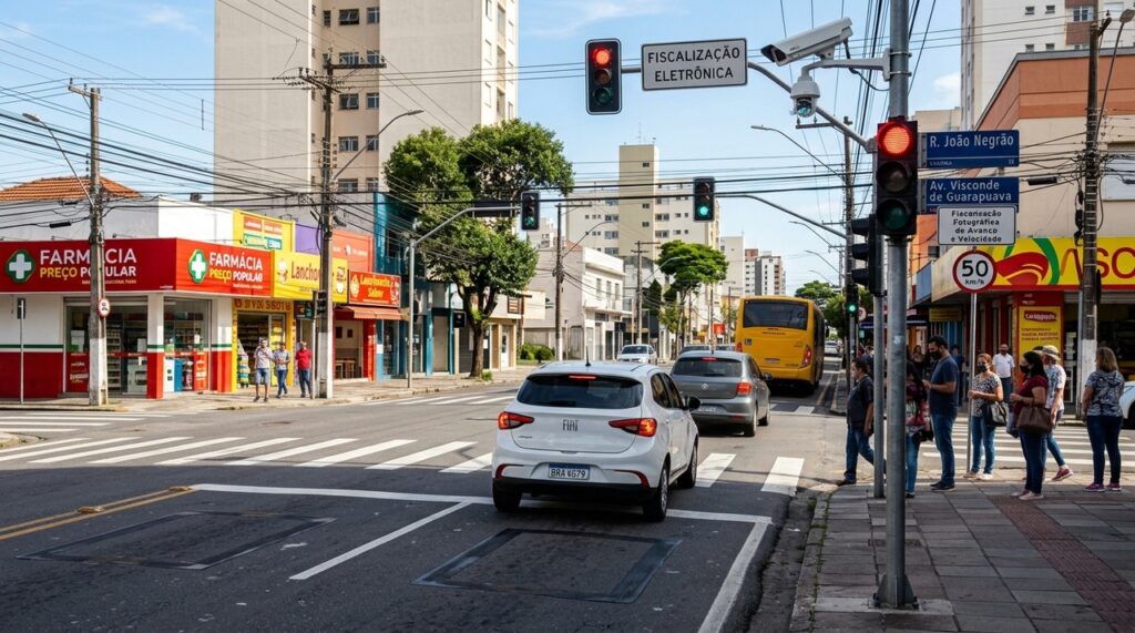 Por que o semáforo com câmera instalado no cruzamento que muitos condutores interpretam de forma errada