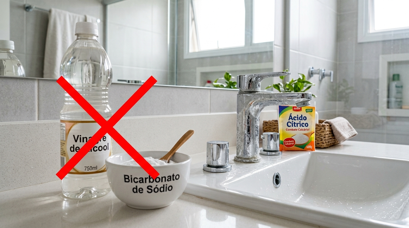 Nem vinagre nem bicarbonato de sódio: a melhor maneira de remover o calcário do vaso sanitário e das torneiras